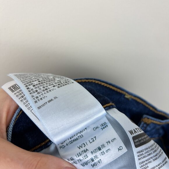 Levis Dark Wash High Rise Ribcage Straight Ankle Jeans - Picture 7 of 7